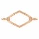 Cymbal ™ DQ metal Connector Kotroni for SuperDuo beads - Rose gold